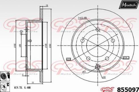 Maxtech 855097.6060 - Bremžu diski ps1.lv