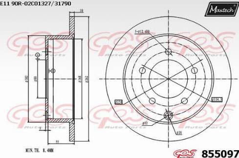 Maxtech 855097.0000 - Bremžu diski ps1.lv