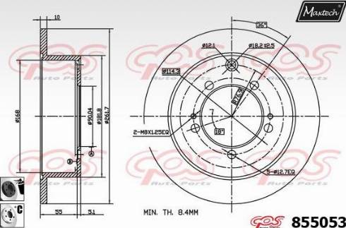 Maxtech 855053.6060 - Bremžu diski ps1.lv