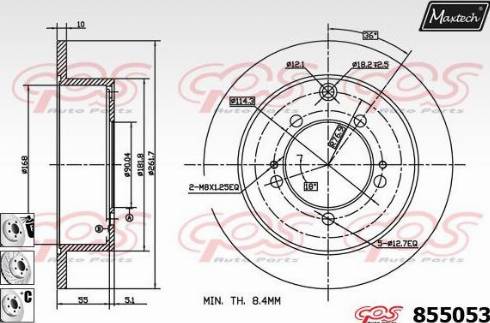 Maxtech 855053.6880 - Bremžu diski ps1.lv