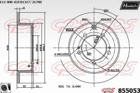 Maxtech 855053.0060 - Bremžu diski ps1.lv