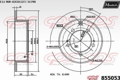 Maxtech 855053.0000 - Bremžu diski ps1.lv