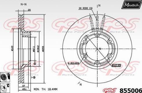 Maxtech 855006.6060 - Bremžu diski ps1.lv