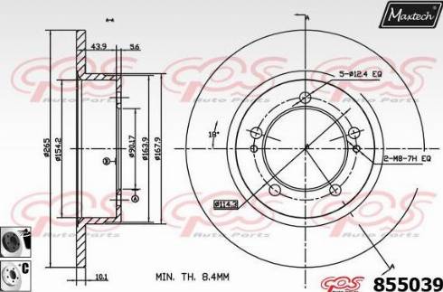 Maxtech 855039.6060 - Bremžu diski ps1.lv