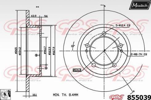 Maxtech 855039.0080 - Bremžu diski ps1.lv