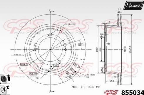 Maxtech 855034.6060 - Bremžu diski ps1.lv