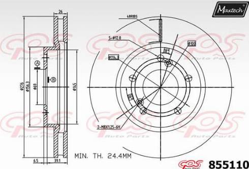 Maxtech 855110.0000 - Bremžu diski ps1.lv