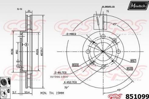 Maxtech 851099.6060 - Bremžu diski ps1.lv