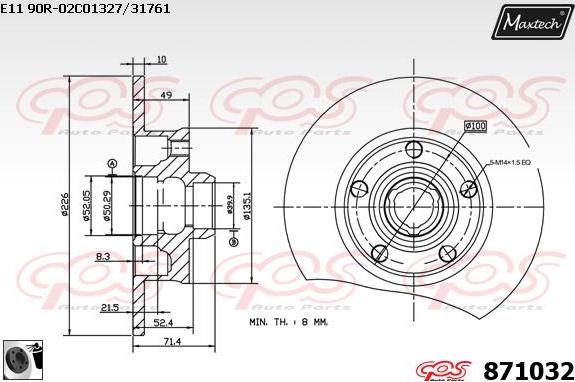 Maxtech 851099 - Bremžu diski ps1.lv