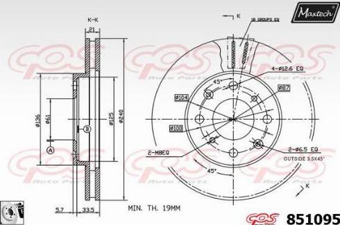 Maxtech 851095.0080 - Bremžu diski ps1.lv