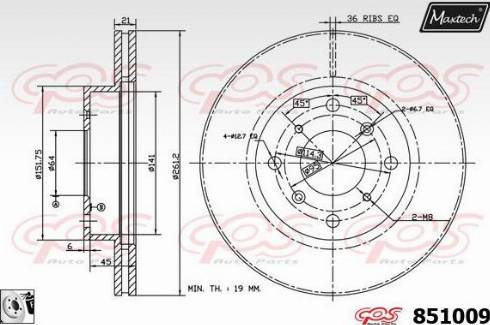 Maxtech 851009.0080 - Bremžu diski ps1.lv