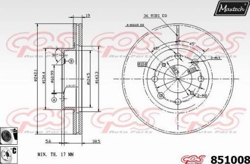 Maxtech 851008.6060 - Bremžu diski ps1.lv