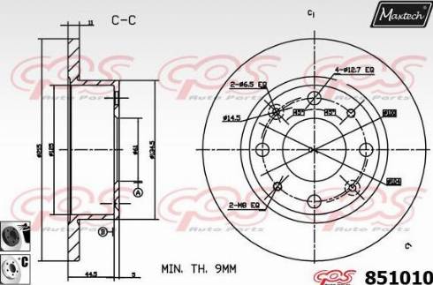 Maxtech 851010.6060 - Bremžu diski ps1.lv