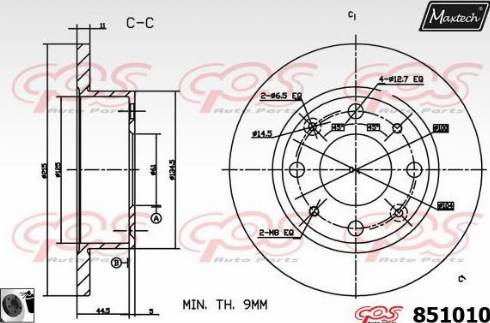 Maxtech 851010.0060 - Bremžu diski ps1.lv