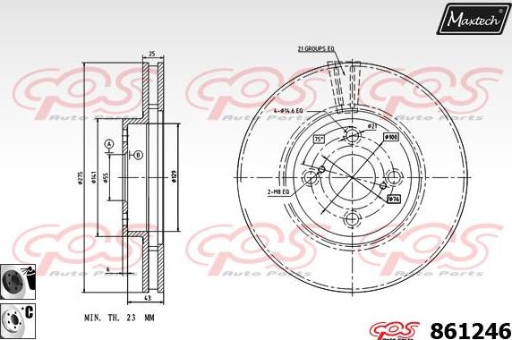 Maxtech 851010 - Bremžu diski ps1.lv