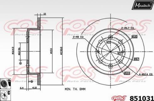 Maxtech 851031.6060 - Bremžu diski ps1.lv