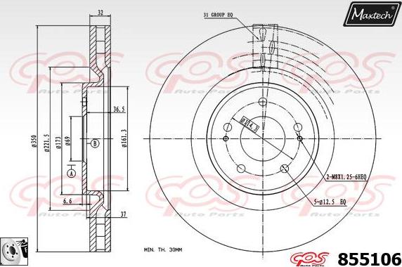 Maxtech 851031 - Bremžu diski ps1.lv