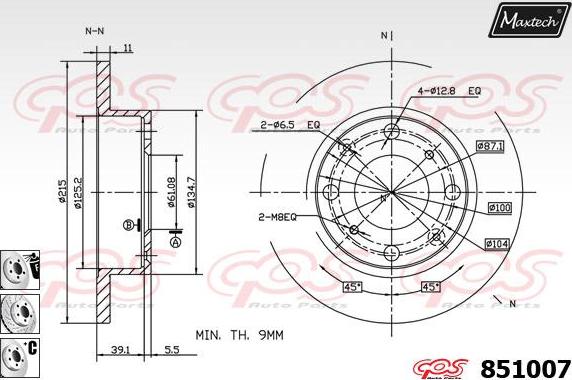 Maxtech 871541 - Bremžu diski ps1.lv