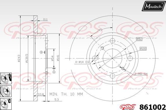 Maxtech 865210 - Bremžu diski ps1.lv