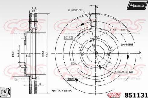 Maxtech 851131.0080 - Bremžu diski ps1.lv