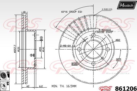 Maxtech 851129 - Bremžu diski ps1.lv