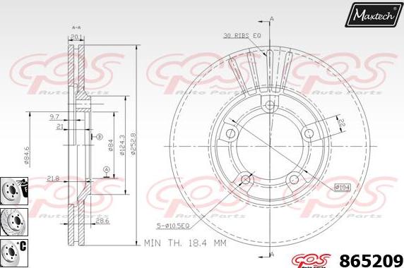 Maxtech 861117 - Bremžu diski ps1.lv