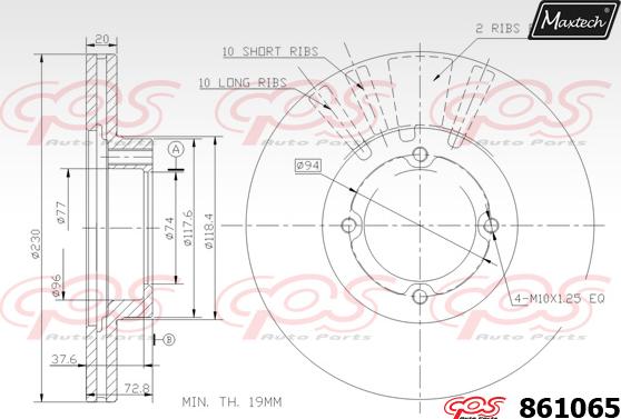 Maxtech 853040 - Bremžu diski ps1.lv