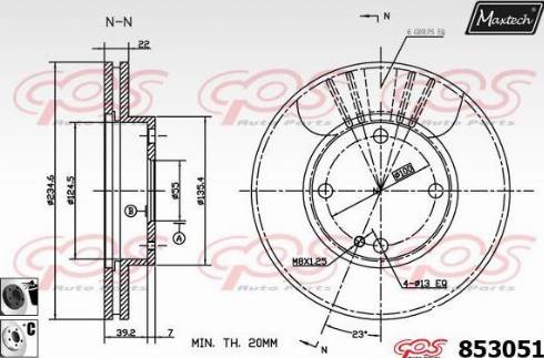 Maxtech 853051.6060 - Bremžu diski ps1.lv