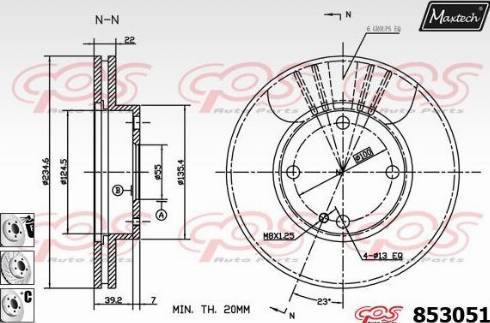 Maxtech 853051.6880 - Bremžu diski ps1.lv