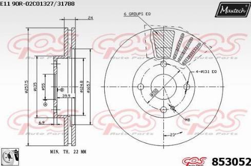 Maxtech 853052.0080 - Bremžu diski ps1.lv