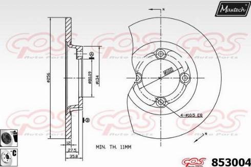 Maxtech 853004.6060 - Bremžu diski ps1.lv