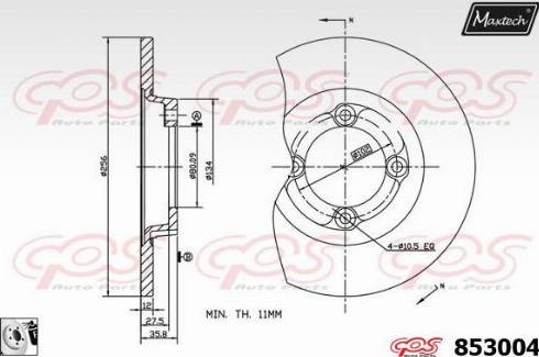 Maxtech 853004.0080 - Bremžu diski ps1.lv