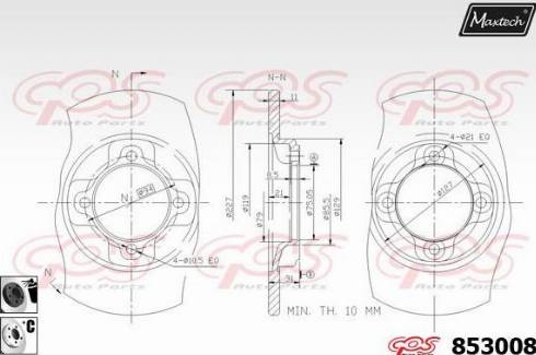 Maxtech 853008.6060 - Bremžu diski ps1.lv