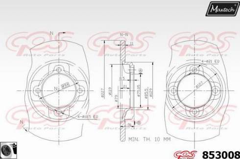 Maxtech 853008.0060 - Bremžu diski ps1.lv