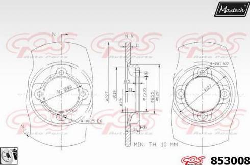 Maxtech 853008.0080 - Bremžu diski ps1.lv