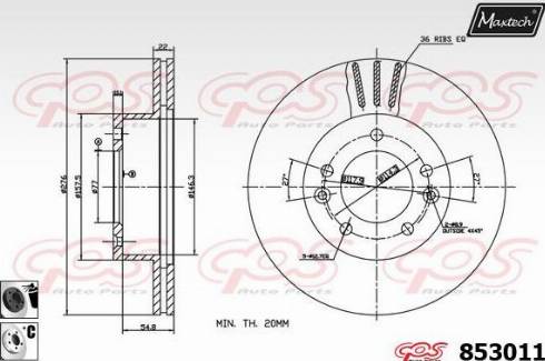 Maxtech 853011.6060 - Bremžu diski ps1.lv