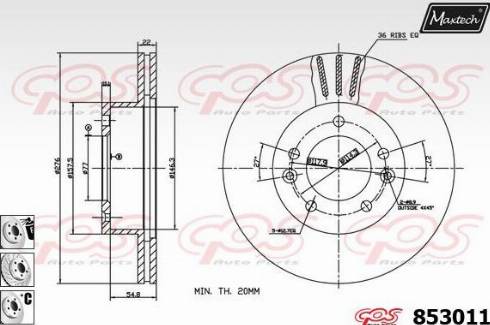 Maxtech 853011.6980 - Bremžu diski ps1.lv