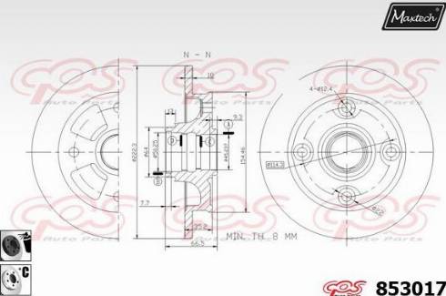 Maxtech 853017.6060 - Bremžu diski ps1.lv