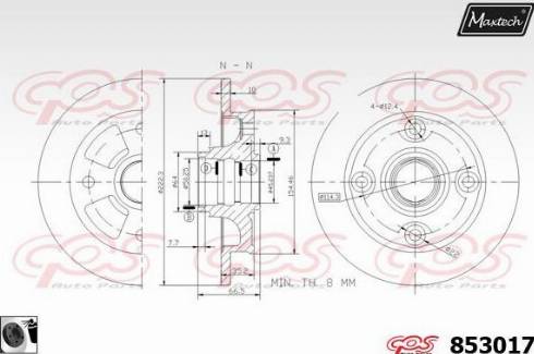 Maxtech 853017.0060 - Bremžu diski ps1.lv