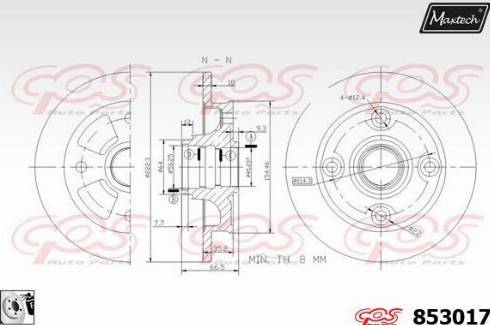 Maxtech 853017.0080 - Bremžu diski ps1.lv