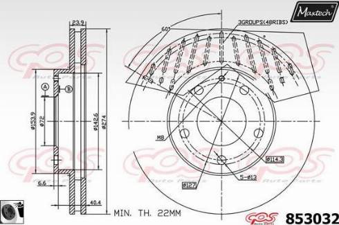 Maxtech 853032.0060 - Bremžu diski ps1.lv