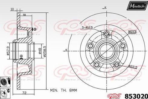 Maxtech 853020.6060 - Bremžu diski ps1.lv