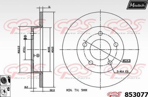 Maxtech 853077.6060 - Bremžu diski ps1.lv