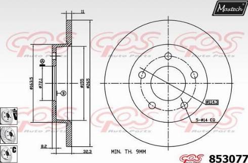 Maxtech 853077.6880 - Bremžu diski ps1.lv