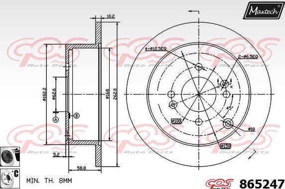 Maxtech 853106 - Bremžu diski ps1.lv