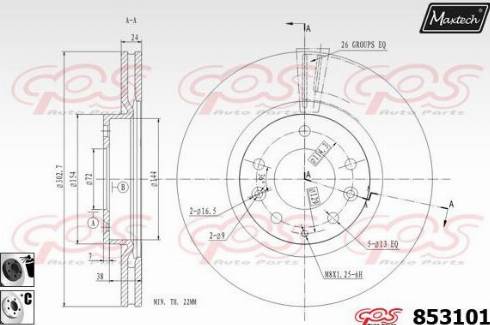 Maxtech 853101.6060 - Bremžu diski ps1.lv