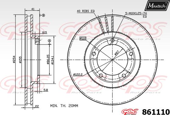 Maxtech 853108 - Bremžu diski ps1.lv