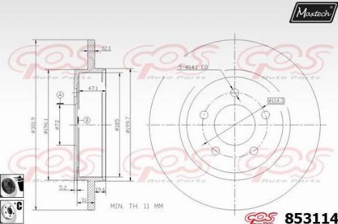 Maxtech 853114.6060 - Bremžu diski ps1.lv