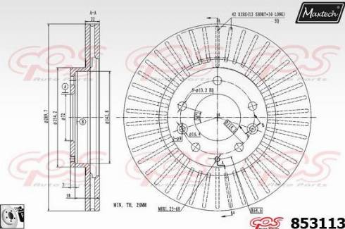 Maxtech 853113.0080 - Bremžu diski ps1.lv