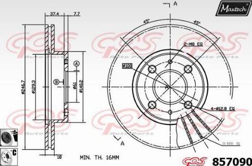 Maxtech 857090.6060 - Bremžu diski ps1.lv